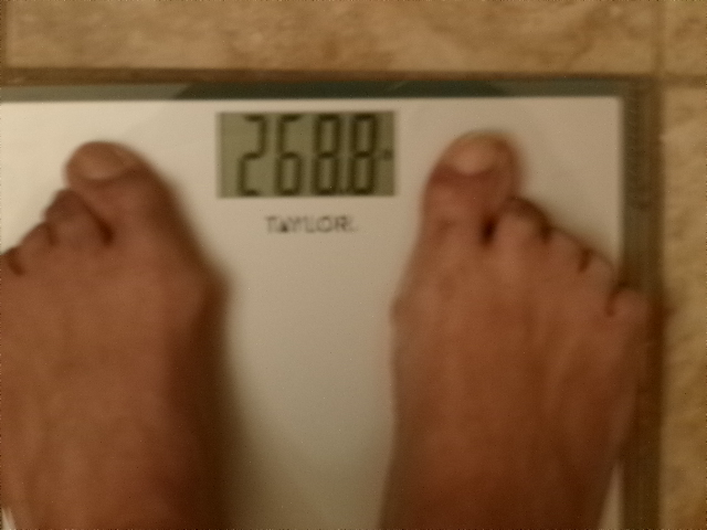Down 0.6 at most recent Weigh-In (268.8)!