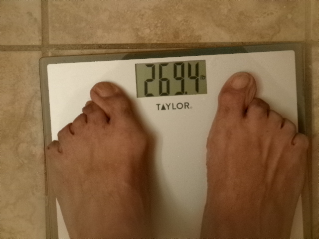 Up 1.4 This Week’s Weigh-In (269.4), But Back On Track and Big Non-Scale Victory!